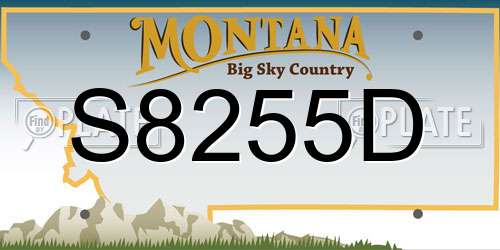 S8255D Montana License Plate