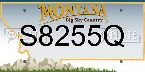 S8255Q Montana License Plate