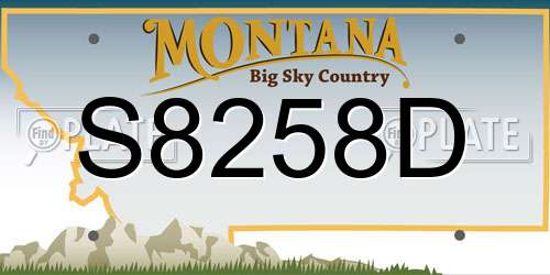 S8258D Montana License Plate