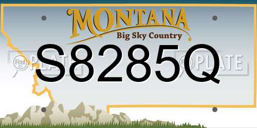 S8285Q Montana License Plate