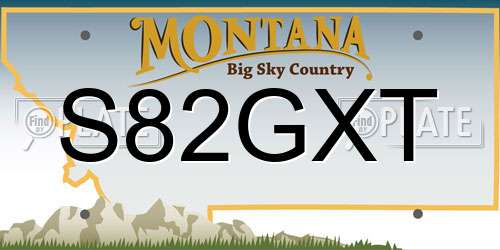S82GXT Montana License Plate