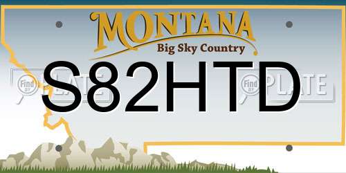 S82HTD Montana License Plate