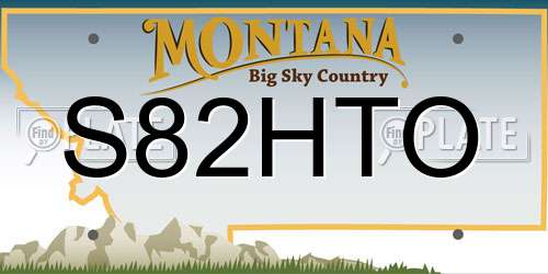 S82HTO Montana License Plate