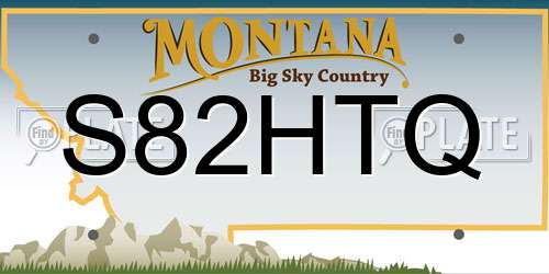 S82HTQ Montana License Plate
