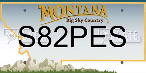 S82PES Montana License Plate