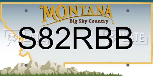 S82RBB Montana License Plate