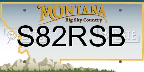 S82RSB Montana License Plate