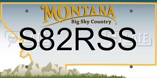 S82RSS Montana License Plate