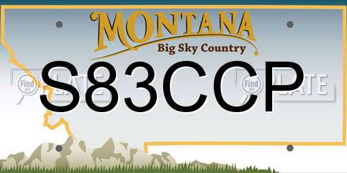 S83CCP Montana License Plate
