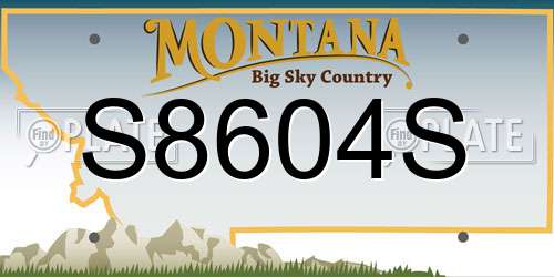 S8604S Montana License Plate
