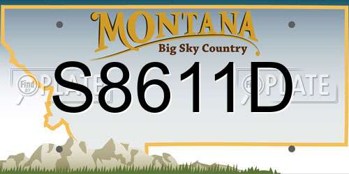 S8611D Montana License Plate