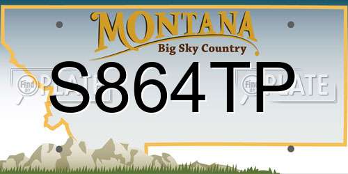 S864TP Montana License Plate