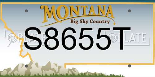 S8655T Montana License Plate