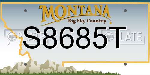 S8685T Montana License Plate