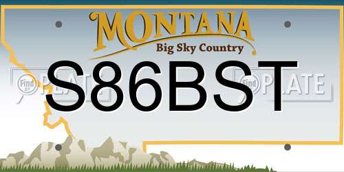 S86BST Montana License Plate