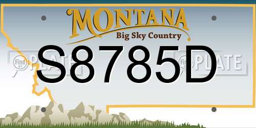S8785D Montana License Plate