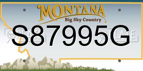 S87995G Montana License Plate