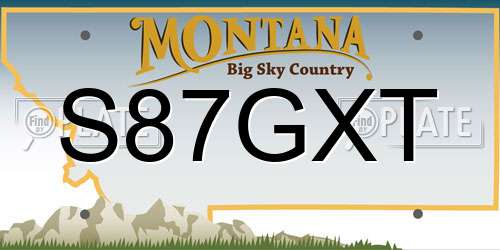 S87GXT Montana License Plate