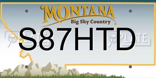 S87HTD Montana License Plate