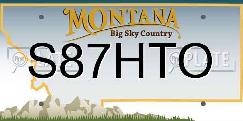 S87HTO Montana License Plate