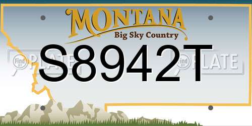 S8942T Montana License Plate