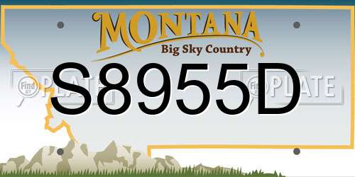 S8955D Montana License Plate