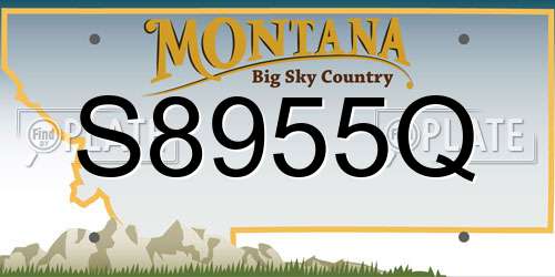 S8955Q Montana License Plate