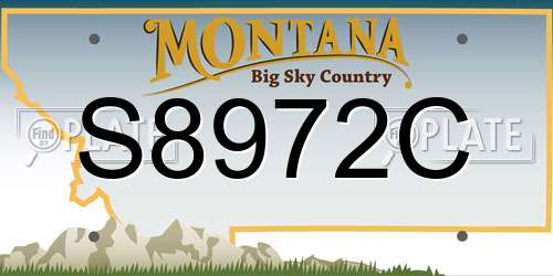 S8972C Montana License Plate