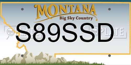 S89SSD Montana License Plate