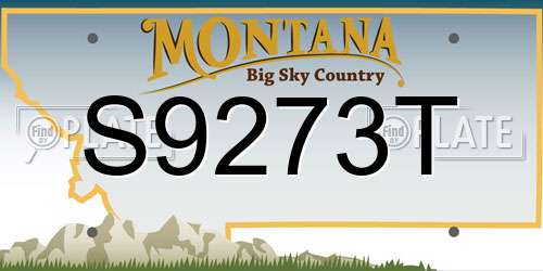 S9273T Montana License Plate