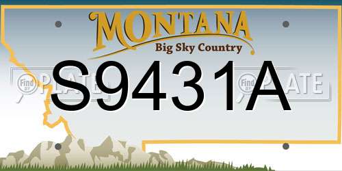 S9431A Montana License Plate