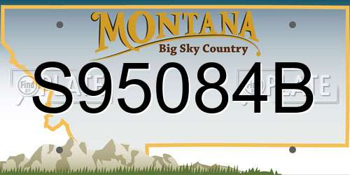S95084B Montana License Plate