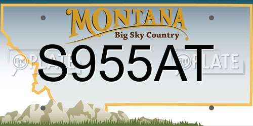 S955AT Montana License Plate