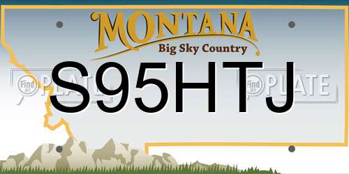 S95HTJ Montana License Plate