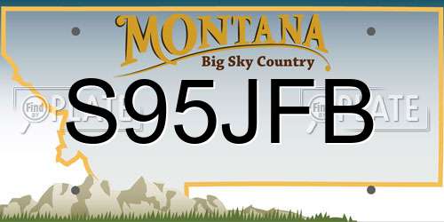 S95JFB Montana License Plate