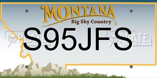 S95JFS Montana License Plate