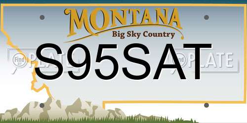 S95SAT Montana License Plate