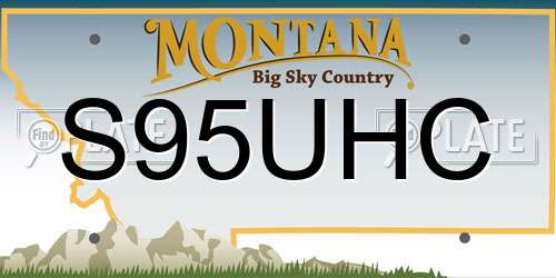 S95UHC Montana License Plate