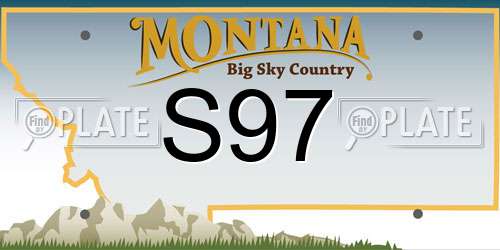 S97 Montana License Plate