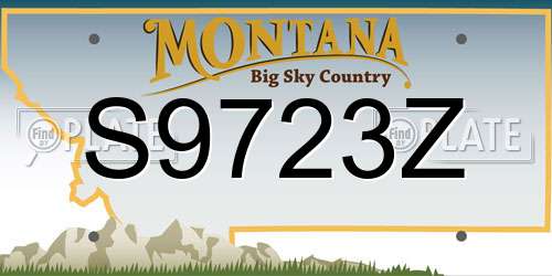S9723Z Montana License Plate