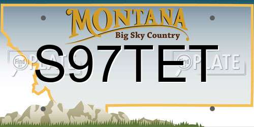 S97TET Montana License Plate