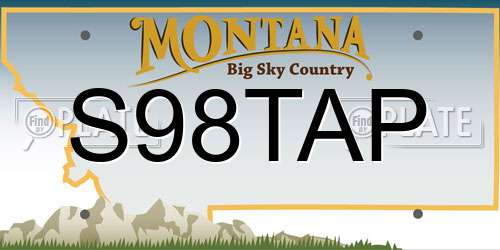 S98TAP Montana License Plate