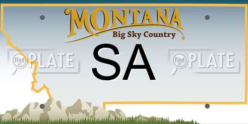 SA Montana License Plate