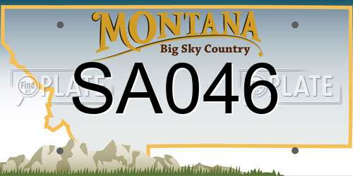 SA046 Montana License Plate