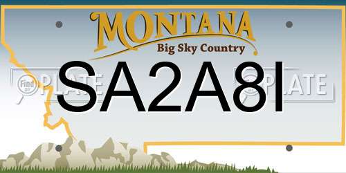 SA2A8I Montana License Plate