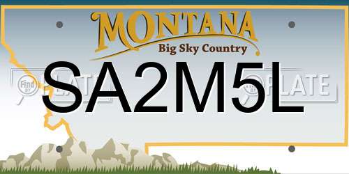 SA2M5L Montana License Plate