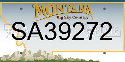 SA39272 Montana License Plate