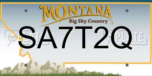 SA7T2Q Montana License Plate