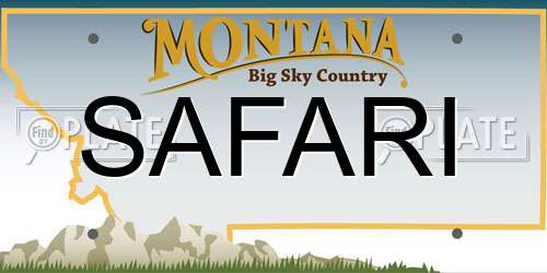 SAFARI Montana License Plate