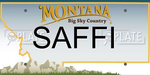 SAFFI Montana License Plate
